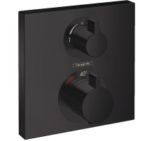 Смеситель для душа Hansgrohe Ecostat Square 15714670 с термостатом Черный матовый