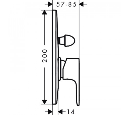 Смеситель для душа Hansgrohe Rebris S 72449670 Черный матовый