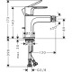 Смеситель для биде Hansgrohe Rebris S 72212670 Черный матовый