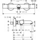 Смеситель для ванны Hansgrohe Ecostat Comfort 13114670 с термостатом Черный матовый