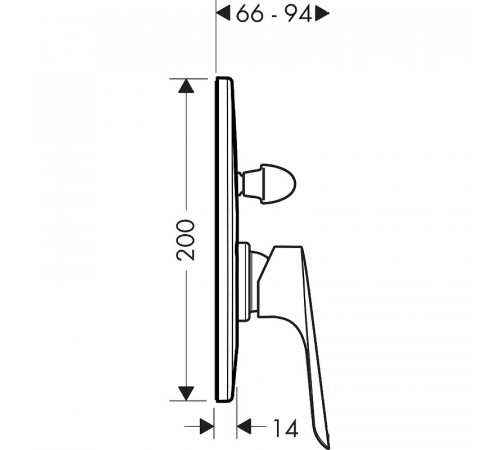 Смеситель для душа Hansgrohe Logis E 71408000 Хром