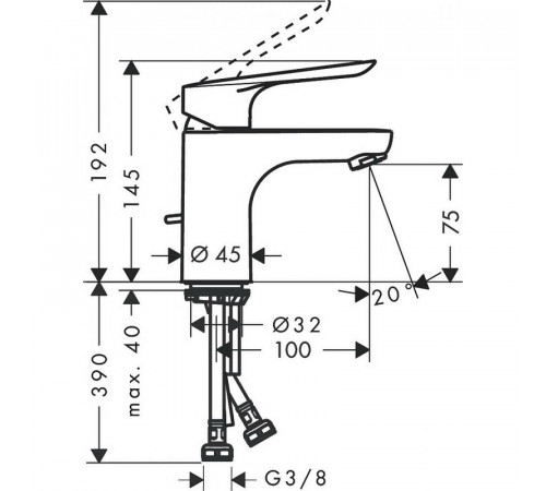 Смеситель для раковины Hansgrohe Logis E 71160000 Хром