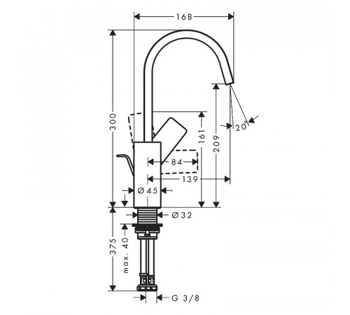 Смеситель для раковины Hansgrohe Vivenis 75030000 Хром