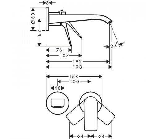 Смеситель для раковины Hansgrohe Vivenis 75050000 Хром