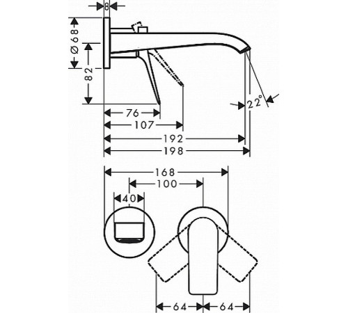 Смеситель для раковины Hansgrohe Vivenis 75050700 Белый матовый