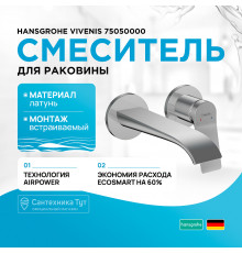 Смеситель для раковины Hansgrohe Vivenis 75050000 Хром