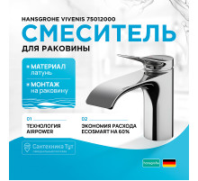 Смеситель для раковины Hansgrohe Vivenis 75012000 Хром