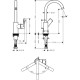 Смеситель для раковины Hansgrohe Rebris E 72576670 Черный матовый