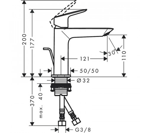 Смеситель для раковины Hansgrohe Logis Fine 71252000 Хром