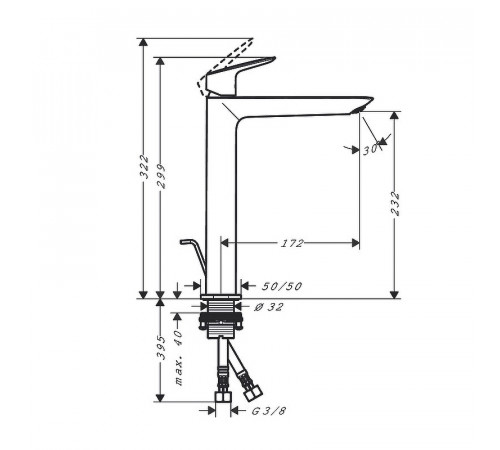 Смеситель для раковины Hansgrohe Logis Fine 71257000 Хром