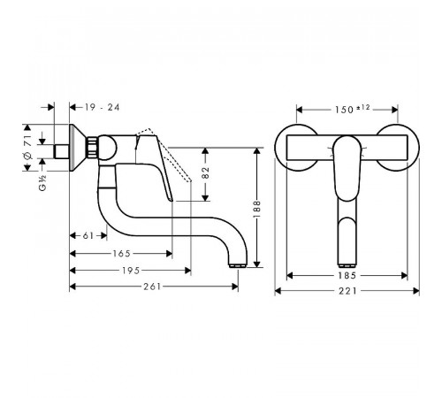 Смеситель для кухни Hansgrohe Focus M41 320 1jet 31825000 Хром