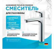 Смеситель для раковины Hansgrohe Focus E2 31608000 Хром
