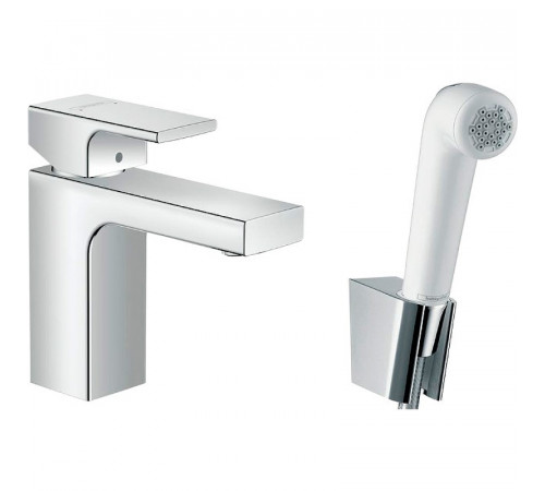 Смеситель для раковины Hansgrohe Vernis Shape 71216000 с гигиеническим душем Хром