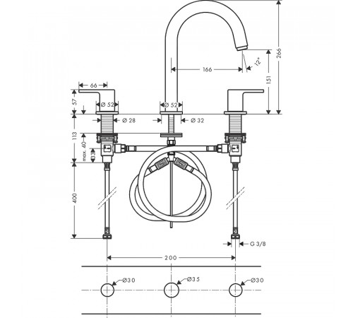 Смеситель для раковины Hansgrohe Vernis Shape 71563670 Черный матовый