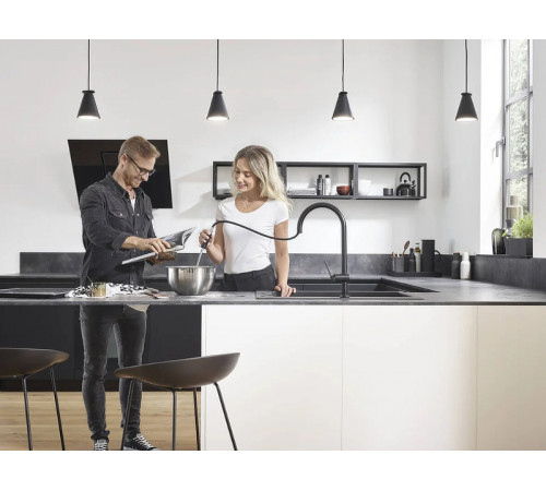 Смеситель для кухни Hansgrohe Talis M54 72802670 Черный матовый