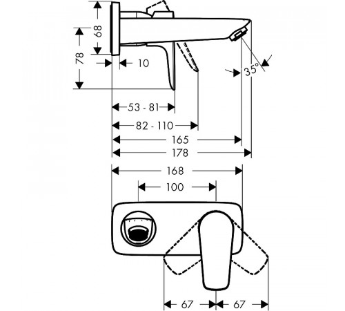 Смеситель для раковины Hansgrohe Talis E 71732000 Хром