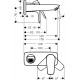 Смеситель для раковины Hansgrohe Talis E 71732000 Хром