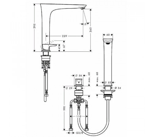 Смеситель для кухни Hansgrohe PuraVida 15812800 Сталь