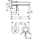 Смеситель для раковины Hansgrohe Finoris 76051700 Белый матовый