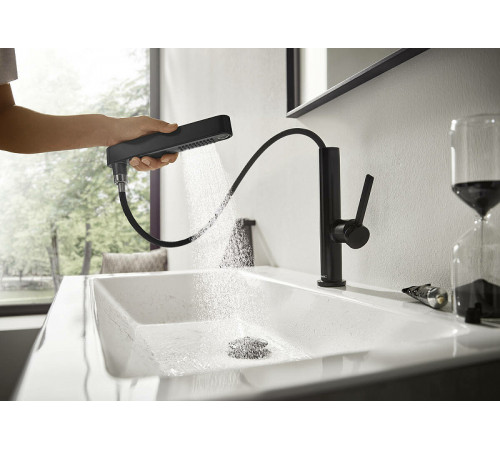 Смеситель для раковины Hansgrohe Finoris 76063670 Черный матовый