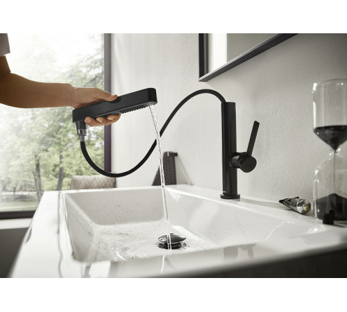 Смеситель для раковины Hansgrohe Finoris 76063670 Черный матовый