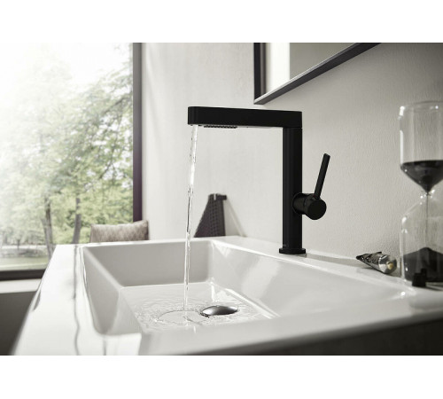 Смеситель для раковины Hansgrohe Finoris 76063670 Черный матовый