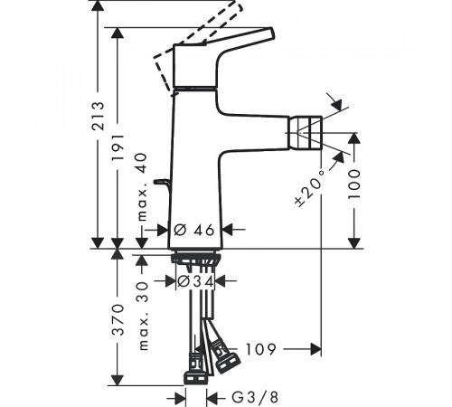 Смеситель для биде Hansgrohe Talis S 72200000 Хром