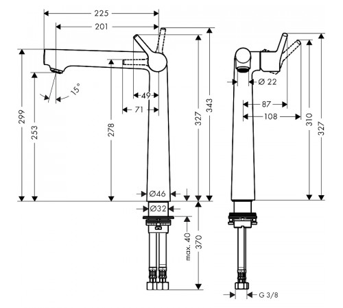 Смеситель для раковины Hansgrohe Talis S 72116000 Хром