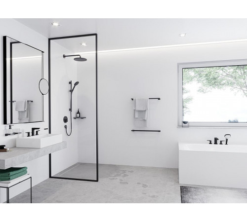 Смеситель для душа Hansgrohe ShowerSelect S 15743670 с термостатом Черный матовый