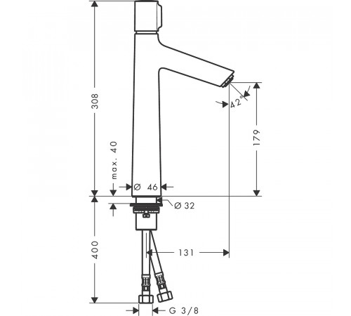 Смеситель для раковины Hansgrohe Talis Select S 72045000 Хром