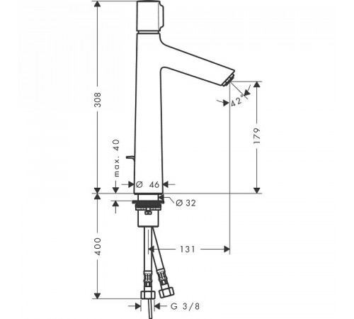 Смеситель для раковины Hansgrohe Talis Select S 72044000 Хром