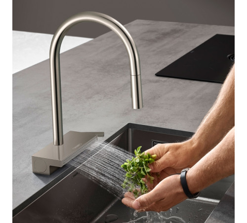 Смеситель для кухни Hansgrohe Aquno Select M81 73831800 Сталь