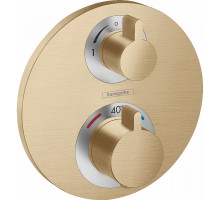 Смеситель для душа Hansgrohe Ecostat S 15758140 с термостатом Шлифованная бронза