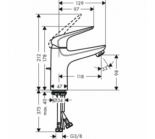 Смеситель для раковины Hansgrohe Novus 71030000 Хром