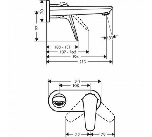 Смеситель для раковины Hansgrohe Novus 71127000 Хром