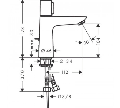 Смеситель для раковины Hansgrohe Talis Select E 71750000 Хром