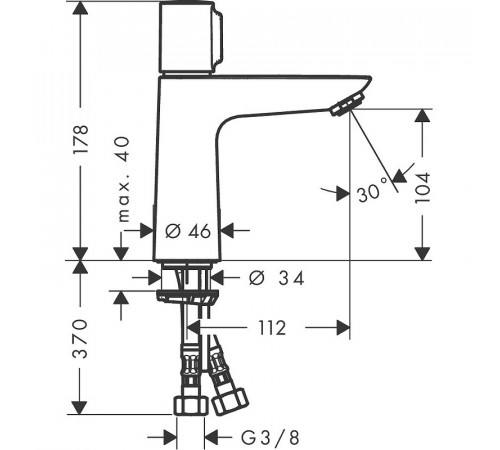 Смеситель для раковины Hansgrohe Talis Select E 71751000 Хром