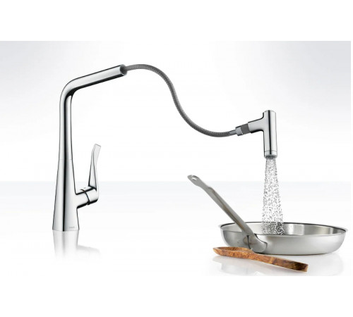 Смеситель для кухни Hansgrohe Metris M71 73801000 Хром