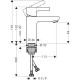 Смеситель для раковины Hansgrohe Metris S 31068000 Хром