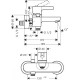 Смеситель для ванны Hansgrohe Metris S 31460000 Хром