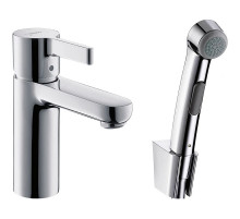 Смеситель для раковины Hansgrohe Metris S 31160000 с гигиеническим душем Хром