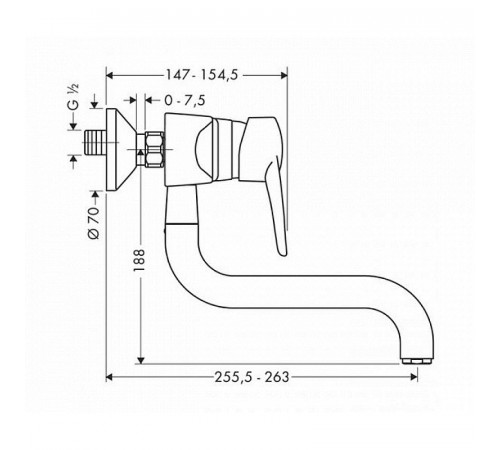 Смеситель для кухни Hansgrohe Metropol E 14840000 Хром