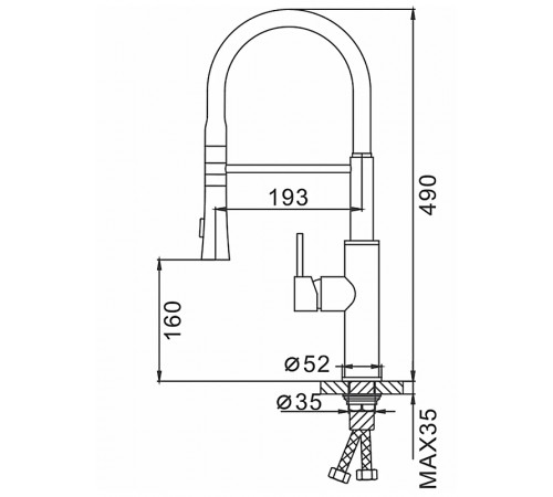 Смеситель для кухни Frap F4452-6 Хром Серый