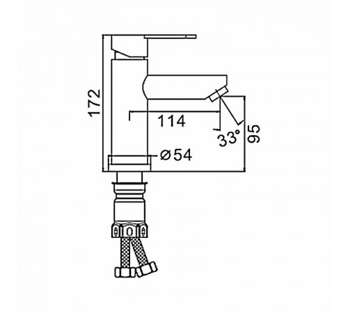 Смеситель для раковины Frap F10801-6 Черный матовый