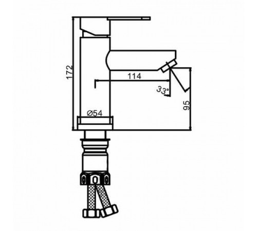 Смеситель для раковины Frap F10801 Сатин