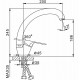 Смеситель для кухни Frap F4113-8 Белый