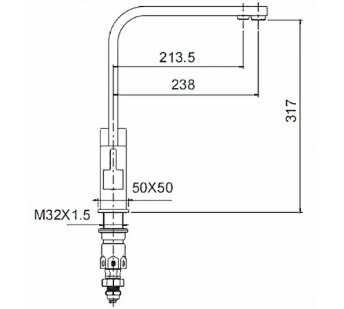 Смеситель для кухни Frap H802-6 F43802-6 Черный матовый