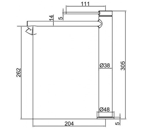 Смеситель для раковины Frap H67-6 F1067-62 Черный матовый