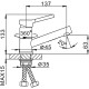 Смеситель для раковины Frap H44-8 F4544-8 Белый Хром