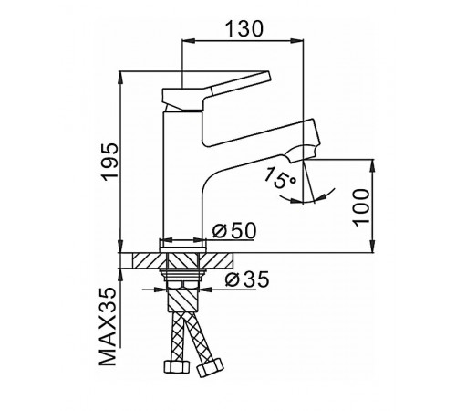 Смеситель для раковины Frap H44-8 F1044-8 Белый Хром